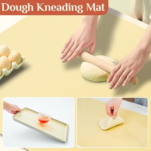 GTJ Silicone Baking Mat Roll, Reusable Baking Sheet Liners, 16 in x 10 ft - color: Beige, size: 120"L x 16"W