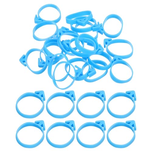 uxcell 60Pcs Pastry Bag Ties Silicone Reusable Piping Bag Ties Cake Blue - color: Blue