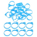 uxcell 60Pcs Pastry Bag Ties Silicone Reusable Piping Bag Ties Cake Blue - color: Blue