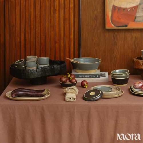 Mora Nano Ramekins Set of 4, 4oz Ceramic Pottery Sauce Cups - Microwave, Oven and Dishwasher Safe - Dusk - color: Dusk, size: Nano