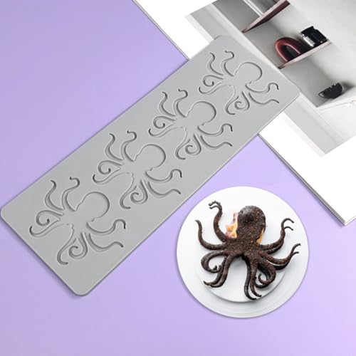mostsom Silicone Fondant Mold Octopus ShapeChocolate Candle Making Molds Non-Stick Resin Art Mould Cake Decorating Tools DIY Craft Party Baking Supplies (C_ Octopus) - size: C_ Octopus