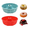2 Pack Silicone Cake Pan,Jello Moldes Para Gelatinas，10 Inch,Red+Blue - color: Red + Blue