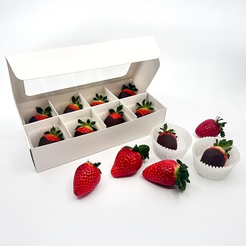 20-Ct White Treat Boxes, 8.75x4.5x1.9in, Window & Dividers - color: White, size: 8.75 x 4.5 x 1.9 in (8 compartments)
