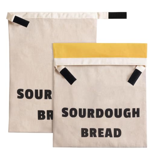 Bread Bags for Homemade Bread,Beeswax Bread Bags for Sourdough-2packs