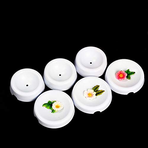 Set of 12 Fondant Forming Cups Button Shaped Drying Holder Sugar Flower Fondant Gumpaste Chocolate Forming Shaping Mold Cake Decorating Tools by EORTA for DIY Craft Cake Art, White