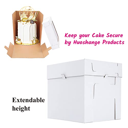 Tall Cake Boxes for Tier Cakes,8X8X10 Inch 4Pack