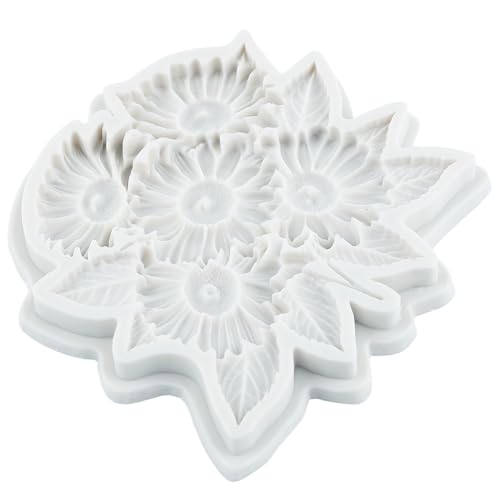 Sunflower Silicone Mold Daisy Flower Fondant Molds Set of 3 - color: Style F