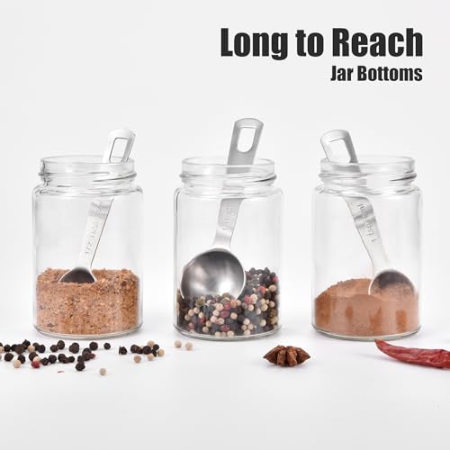 Doosu 18/8 Stainless Steel Measuring Spoons with Engraved Metric (Set of 9) - size: Set of 9