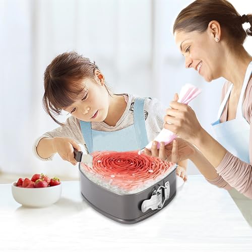 Heart Springform Pan Set, Not-Stick Cheesecake Pans with Removable Bottom
