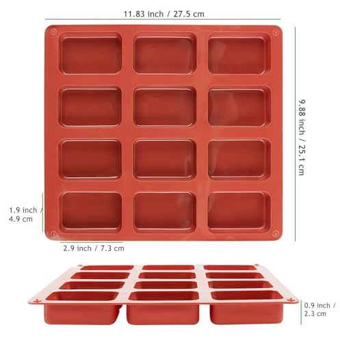 JOERSH Silicone Mini Loaf Pan, 2Pcs, 24-Cavity