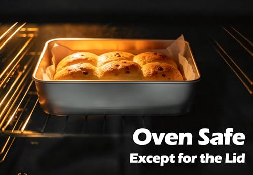 Leonyo Non-Toxic Stainless Steel 9x9 Baking Pan Square With Lid, 4 Pack - size: 9x9IN