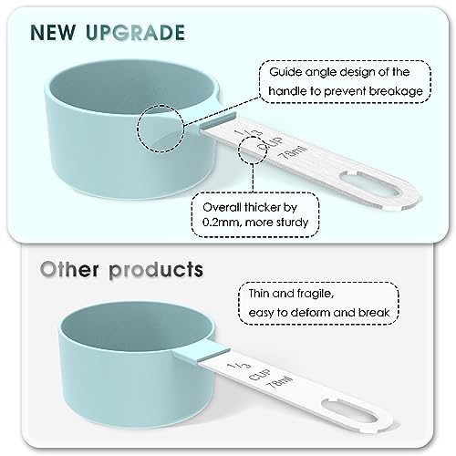 Measuring Cups & Spoons Set, Stackable Cups and Spoons - color: Gray