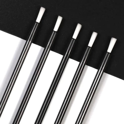 PYO Cookie Paint Brush Disposable Lip Brushes Mini Paint Brush Cookies Disposable Nail Polish Brush Paint Your Own Cookie Food Safe Paint Brushes Mini Paint Brushes Cookies (50, Black) - color: Black