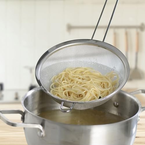 HIC Kitchen Fine Mesh Strainer, 5.5-Inch, 18/8 Stainless Steel - size: Mesh, 5.5-Inch