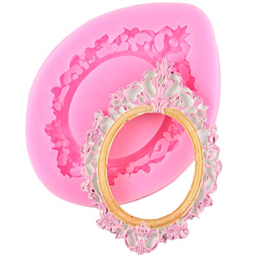 Mujiang Photo Frame Fondant Mold Picture Frame Silicone Molds Set Of 4 - color: Pink