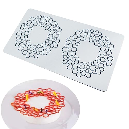 Snowflake Silicone Chocolate Candy Fondant Mold 3D Embossing - size: D_ Flower Ring