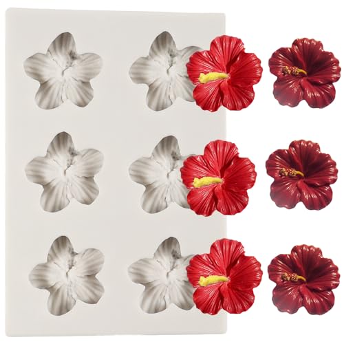 Flower Silicone Mold Hibiscus Flower Fondant Molds - color: Style A
