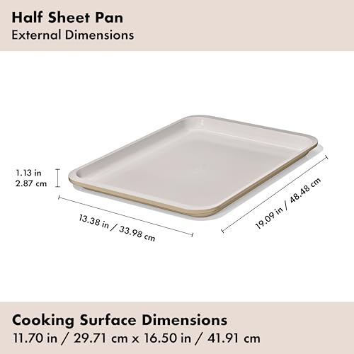 OXO Good Grips Non-Stick Pro Ceramic Coated Metal Bakeware – Biscuit, Half Sheet Pan (Pack of 6) - color: Biscuit, size: Half Sheet Pan (Pack of 6)