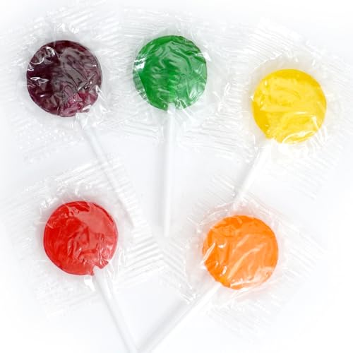 Lollipops Individually Wrapped Bulk, 5 Pound Bulk Candy (Approx 185 pcs.), Assorted Lollipop Flavors of Mixed Fruit Suckers - size: 5 Pound