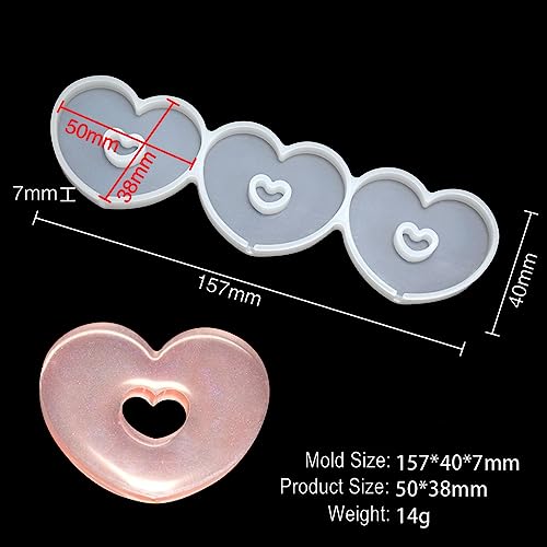 mostsom Silicone Lollipop Mold,Love Wings/Heart/Round Shape Mold,Cake Lollipop Fondant Mold,For Making Lollipop Chocolate Candy Cookie,Hard Candy,No Sticks 2PCS (Z Heart) - size: Z_ Heart