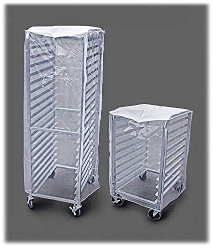 New Star Foodservice Commercial-Grade Clear Plastic Sheet Pan/Bun Pan Rack Cover, 20-Tier, 28" L x 23" W x 61" H (Pack of 12) - size: 28" x 23" x 61", 20-Tier, Single (Pack of 12)