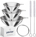Small Funnels for Filling Bottles Stainless Steel Kitchen Funnels (Short) - size: Short-handled