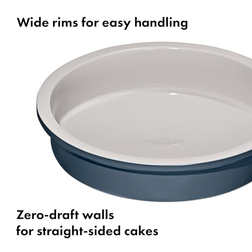 OXO Good Grips Non-Stick Pro Ceramic Coated 9-Inch Round Cake Pan - color: Storm Blue, size: 9" Round Cake Pan