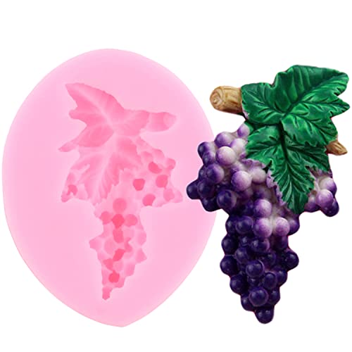 ZiXiang Grapes Fruit Silicone Molds Grape Leaves Fondant Mold Set Of 4 - color: Style F