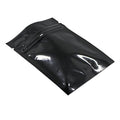 100 Pack 5.5x7.9 inch Opaque Black Reusable Resealable Mylar Bags - color: Black, size: 5.5x7.9 inch