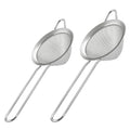 2 Pack Fine Mesh Strainer, Small Stainless Steel Sieves with Handles, for Steeping Loose Leaf Tea, Straining Cocktail, Juice and Sifting Flour, Powdered Sugar (2pcs-Conical) - color: 2pcs-Conical