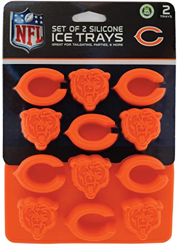 MasterPieces Game Day Set - FanPans NFL Chicago Bears - Silicone Ice Cube Trays Two Pack - Dishwasher Safe - style: Chicago Bears