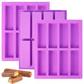 3 Pack Granola Bar Mold Silicone Mold,8 Cavity Rectangle Energy,Cereal Bar Molds for Ganache, Chocolate Bar, Truffles, Cheesecake