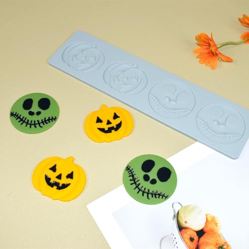 Silicone Lace Mold, Flexible Baking and Chocolate Decorating Mold,Pumpkin Skull Cake and Candy Mold for Handmade Desserts (H_ Pumpkin) - size: H_ Pumpkin