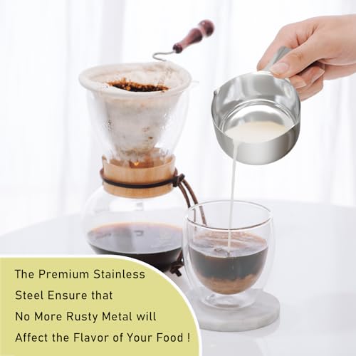 1PCS 1-1/2CUP(360ml) Measuring Cup, 18/8 Stainless Steel Measure Scoop - size: 1-1/2cup|360ml|12oz
