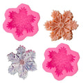 2 Pcs Christmas Snowflake Silicone Mold Candle Soap DIY Molds Christmas Baking Tray Cake Candy Chocolate Making Tools