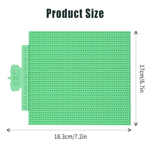 KALAIEN 1 Pcs Sweater Texture Fondant Impression Mats(Style 1) - color: Style 1