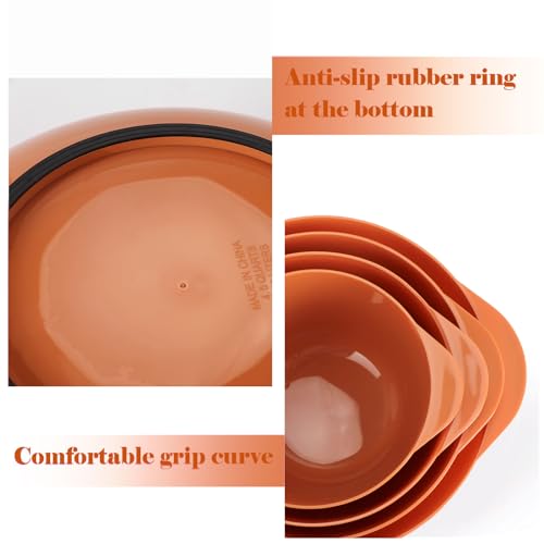 BoxedHome 4.5qt Mixing Bowls Set of 4 - color: Brownish Orange