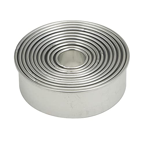 Mrs. Anderson's Baking Cookie Fondant Cutters, Graduated Round - size: Set of 5