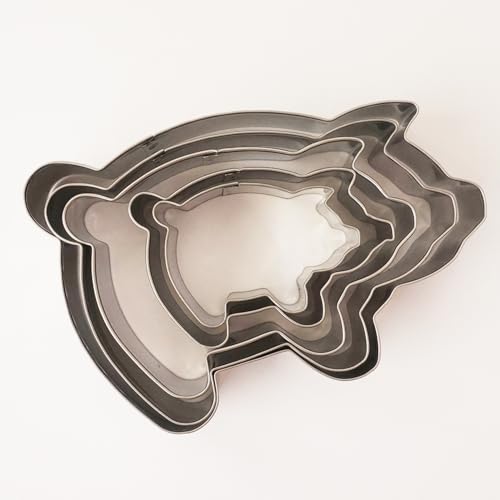 Pig Cookie Cutter Set 5 Sizes, Large to Tiny Mexican Gingerbread