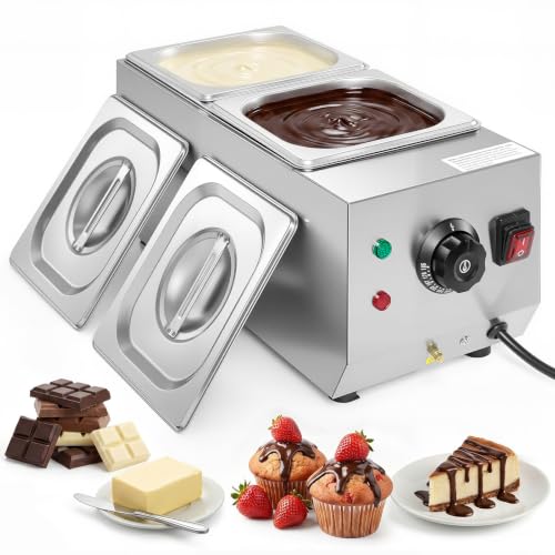 Chocolate Tempering Machine Chocolate Melter Warmer 2 Tanks 9lbs