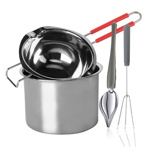 Stainless Steel Double Boiler Melting Pot, Double Boilers for Stove Top - size: 1.1 Quarts