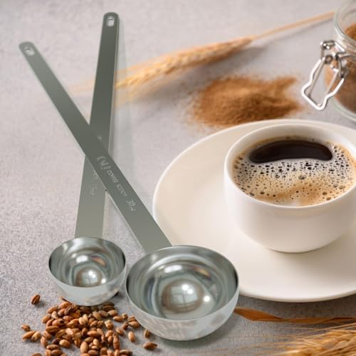 2PCS Extra Long Handle Coffee Scoop, 1Tsp(5ml) Measuring Spoon - size: 1tsp