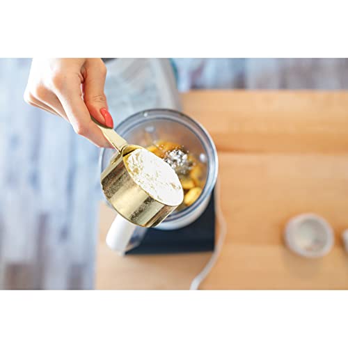 16 Pcs Stainless Steel Measuring Cups & Spoons Set, Gold - color: C - Gold, size: 16pcs