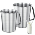 Stainless Steel Metal Measuring Cup w/Handle for Liquid,48&16oz - size: 48 oz+16 oz