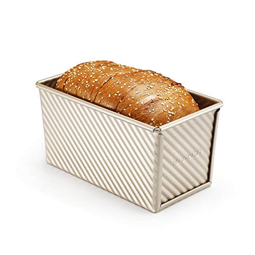 Monfish Pullman Loaf Pan w Lid 1lb, 8.5x4.75x4.5 - size: 8.5x4.75x4.5