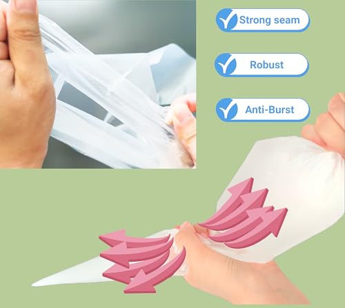 21 Inch Large Piping Bags,200 Pack Disposable Anti-Burst Pastry Bag - size: Extra Large 21 Inch-200 Pack