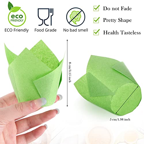 600 Pcs Tulip Cupcake Liners, Solid, Colorful - color: Colorful