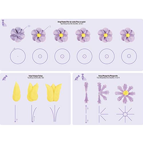 13pcs Cake Icing Piping Drawing Board Template Paper