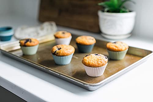 The Silicone Kitchen Reusable Silicone Baking Cup Silicone Muffin Liners for Cupcakes, BPA Free, Regular, 48 Pack, White Blue Green - size: Standard (Pack of 2)