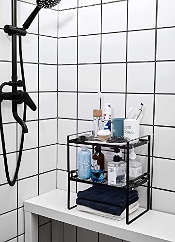 Shantton Cabinet Shelf Organizer, Pantry Shelf Rack, Black 13x8.3x7.3 - color: Black, size: L13" W8.3" H7.3"